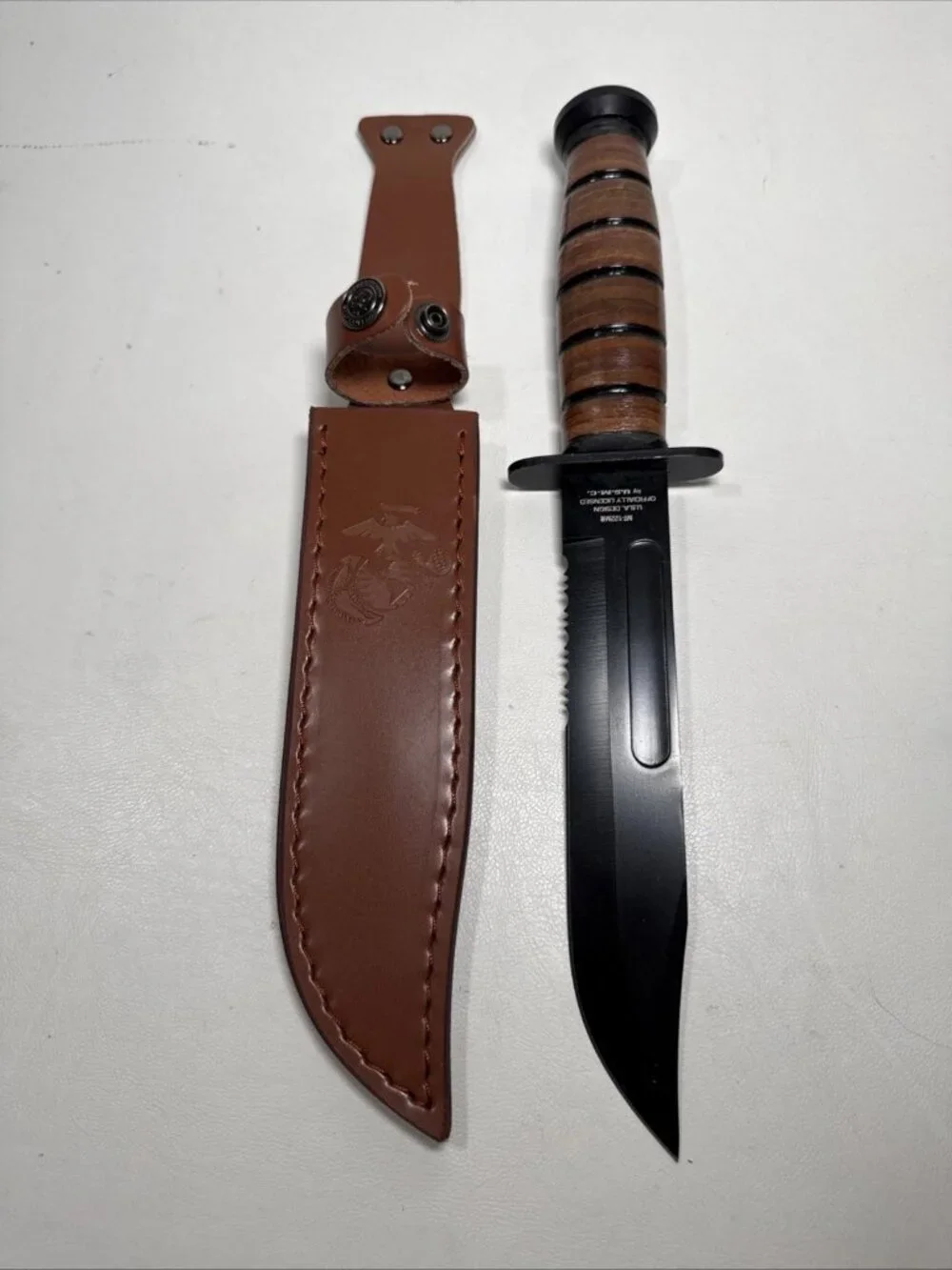 USMC Officially Licensed MTECH 12 inch Utility Knife with Sheath NEW